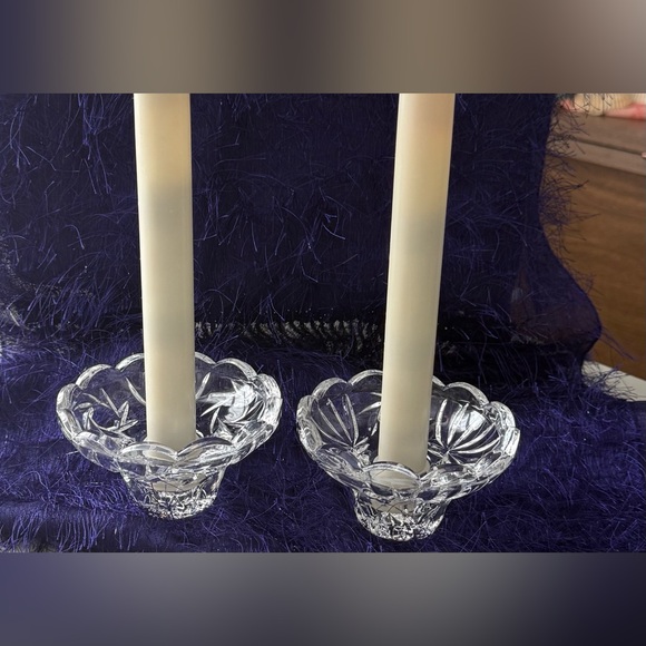 Other - Crystal Taper Candle Holders 2 pcs